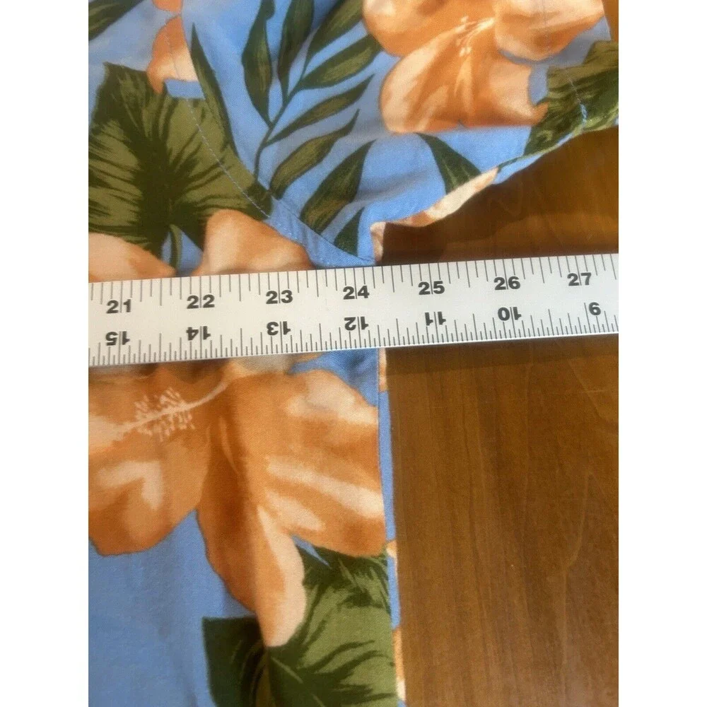 Panama Jack Men’s Hawaiian Shirt. Large. Button Up. Short Sleeve. French Blue